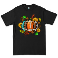 Black fall football sunflower and fall Premium Tee - AdoDesignShop