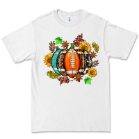 White fall football sunflower and fall Premium Tee - AdoDesignShop