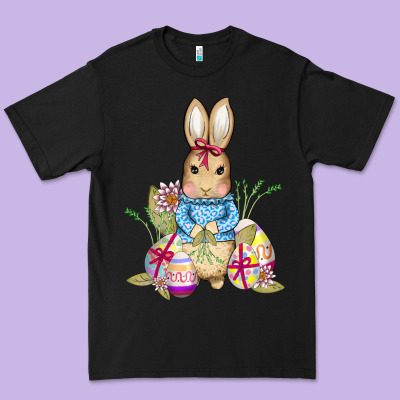 Easter Bunny And Eggs Premium Tee Designed By Adodesignshop