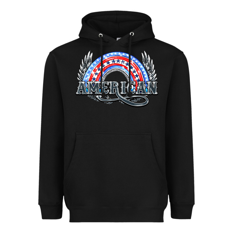 American Rainbow Heavyweight Hoodie by HowdyJamesFarm | Teevron