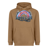Toasted Coconut American rainbow Heavyweight Hoodie - HowdyJamesFarm