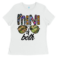 White mini of both Ladies Tee - CowhideDigitalArt