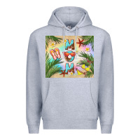 Heather Grey summer mom Premium Hoodie - TumblerDesignByShophia