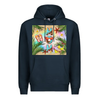 Navy summer mom Premium Hoodie - TumblerDesignByShophia
