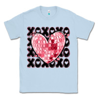 Dusty Blue xoxo heart valentine's day Classic Tee - MaliasSmallBusiness