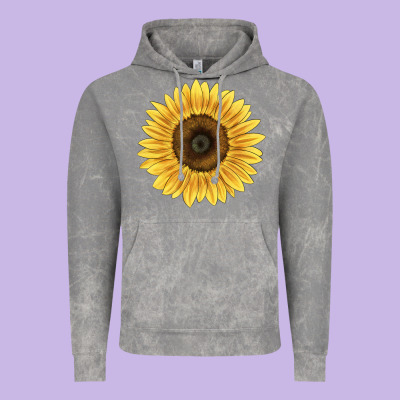 Giganteus Sunflower Vintage Hoodie Designed By Lillyallendesigns