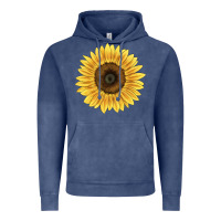 Vintage Denim giganteus sunflower Vintage Hoodie - LillyAllenDesigns