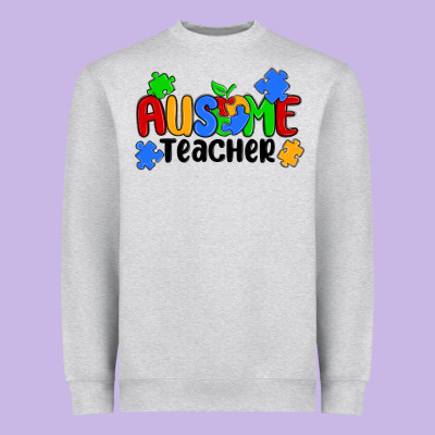 Ausome Teacher Heavyweight Sweatshirt Designed By Maliassmallbusiness