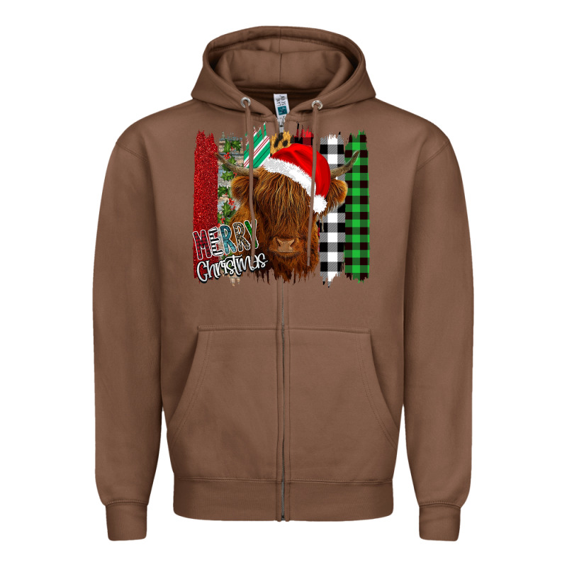 Merry Christmas Cow Zipper Hoodie by Bettercallsaul | Teevron