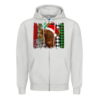 Dove Grey Merry Christmas Cow Zipper Hoodie - Bettercallsaul
