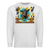 Oatmeal Heather black angus Premium Sweatshirt - TumblerDesignByShophia