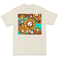 Bone baseball leopard turquoise sunflower Premium Tee - JahusDesignShop