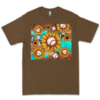 Cacao baseball leopard turquoise sunflower Premium Tee - JahusDesignShop