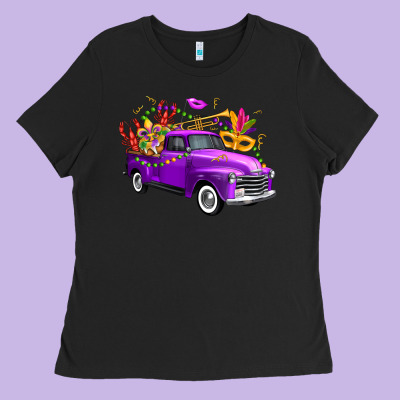 Mardi Gras Truck King's Cake Ladies Tee Designed By Fadigitalartstudio