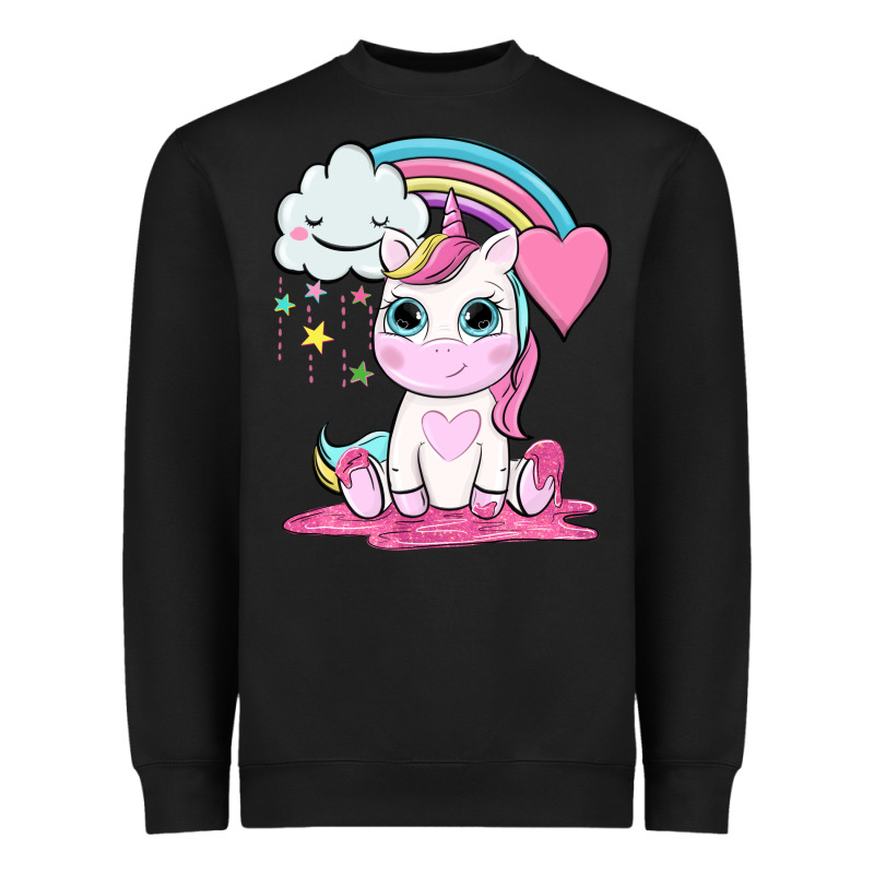 Cute Unicorn And Rainbow Heavyweight Sweatshirt by NancyCooperArtShop | Teevron