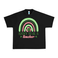 Black lucky to be a teacher Urban Heavy Tee - MaliasSmallBusiness