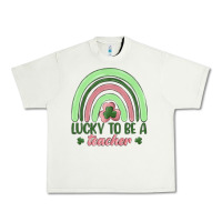 Pistachio lucky to be a teacher Urban Heavy Tee - MaliasSmallBusiness