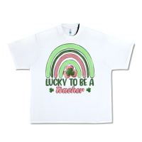 White lucky to be a teacher Urban Heavy Tee - MaliasSmallBusiness