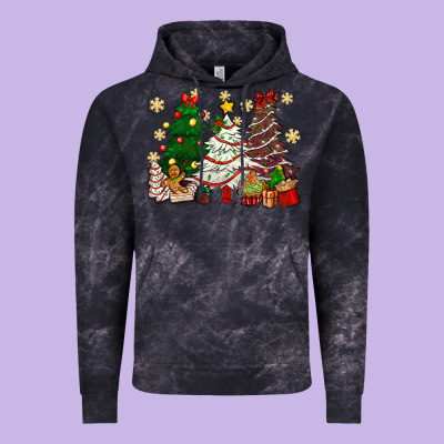 Cake Christmas Trees Vintage Hoodie Designed By Nancycooperartshop