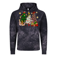 Cloud Black Cake Christmas trees Vintage Hoodie - NancyCooperArtShop