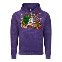 Cloud Purple Cake Christmas trees Vintage Hoodie - NancyCooperArtShop
