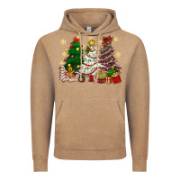 Vintage Coffee Cake Christmas trees Vintage Hoodie - NancyCooperArtShop