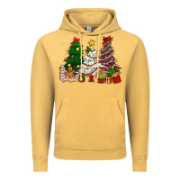 Vintage Mustard Cake Christmas trees Vintage Hoodie - NancyCooperArtShop