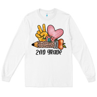 White peace love 2nd grade Long Sleeve Tee - JahusDesignShop