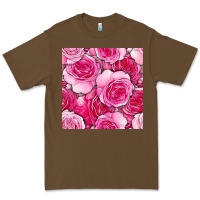Cacao valentines day all dress up roses seamless pattern Premium Tee - BundleAndBundleShop