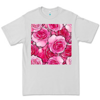 Dove Grey valentines day all dress up roses seamless pattern Premium Tee - BundleAndBundleShop