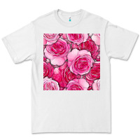 White valentines day all dress up roses seamless pattern Premium Tee - BundleAndBundleShop
