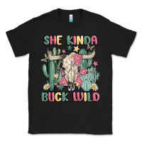 Black she kinda buck wild Classic Tee - MaliasSmallBusiness