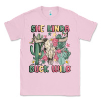 Bubblegum Pink she kinda buck wild Classic Tee - MaliasSmallBusiness