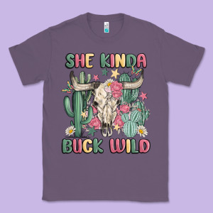 She Kinda Buck Wild Classic Tee Designed By Maliassmallbusiness