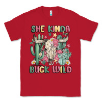 Red she kinda buck wild Classic Tee - MaliasSmallBusiness