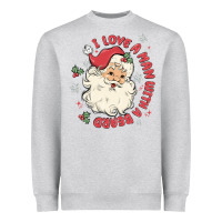 Heather Grey i love a man with a beard Heavyweight Sweatshirt - MaliasSmallBusiness
