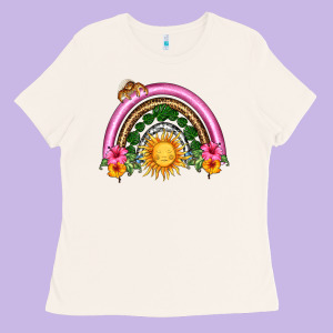 Summer Sun Rainbow Ladies Tee Designed By Hra Design Shop