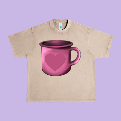 Valentine's Day Heart Mug Urban Heavy Tee Designed By Adodesignshop