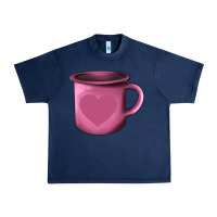 Navy Valentine's Day heart mug Urban Heavy Tee - AdoDesignShop