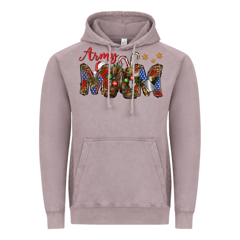 Christmas Army Mom Vintage Hoodie by NancyCooperArtShop | Teevron