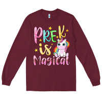 Burgundy pre k is magical Long Sleeve Tee - NancyCooperArtShop