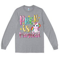Heather Grey pre k is magical Long Sleeve Tee - NancyCooperArtShop