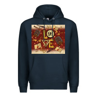 Navy wizard love Premium Hoodie - TumblerDesignByShophia
