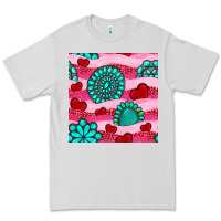 Dove Grey valentines day turquoise gemstone  and hearts Premium Tee - BundleAndBundleShop
