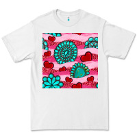 White valentines day turquoise gemstone  and hearts Premium Tee - BundleAndBundleShop