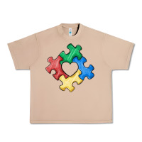 Burro autism puzzle Urban Heavy Tee - MaliasSmallBusiness