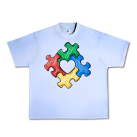 Grape Ice autism puzzle Urban Heavy Tee - MaliasSmallBusiness
