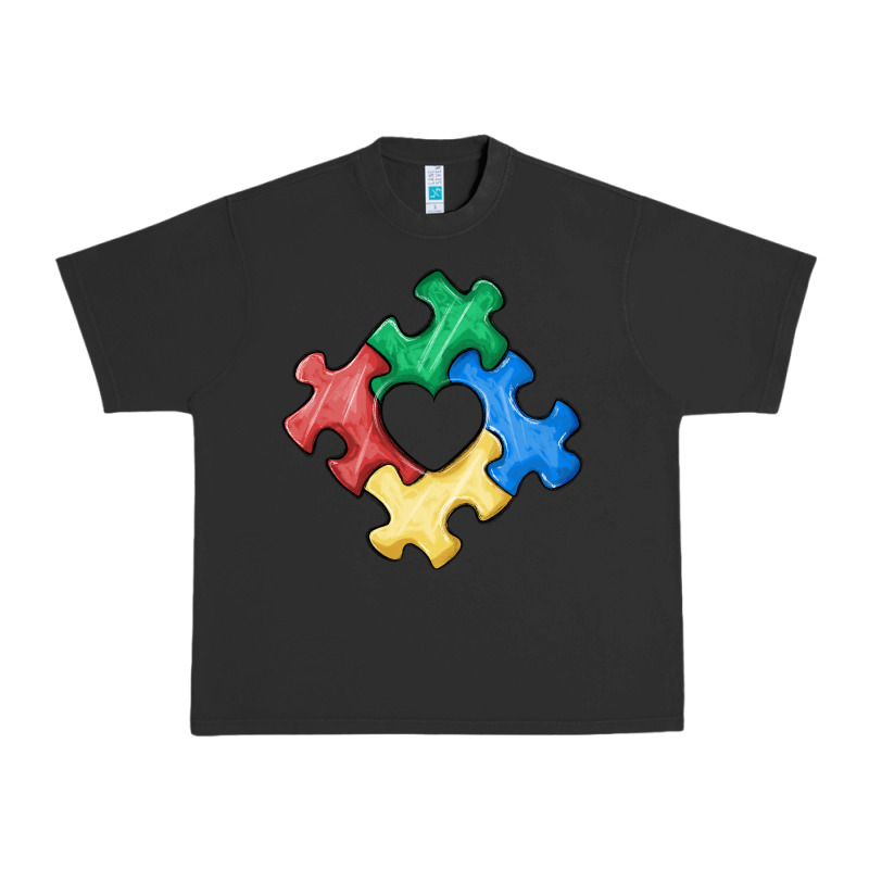 Autism Puzzle Urban Heavy Tee by MaliasSmallBusiness | Teevron