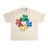 Sandshell autism puzzle Urban Heavy Tee - MaliasSmallBusiness
