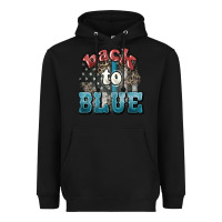 Black Back to blue 4th of july Heavyweight Hoodie - HowdyJamesFarm